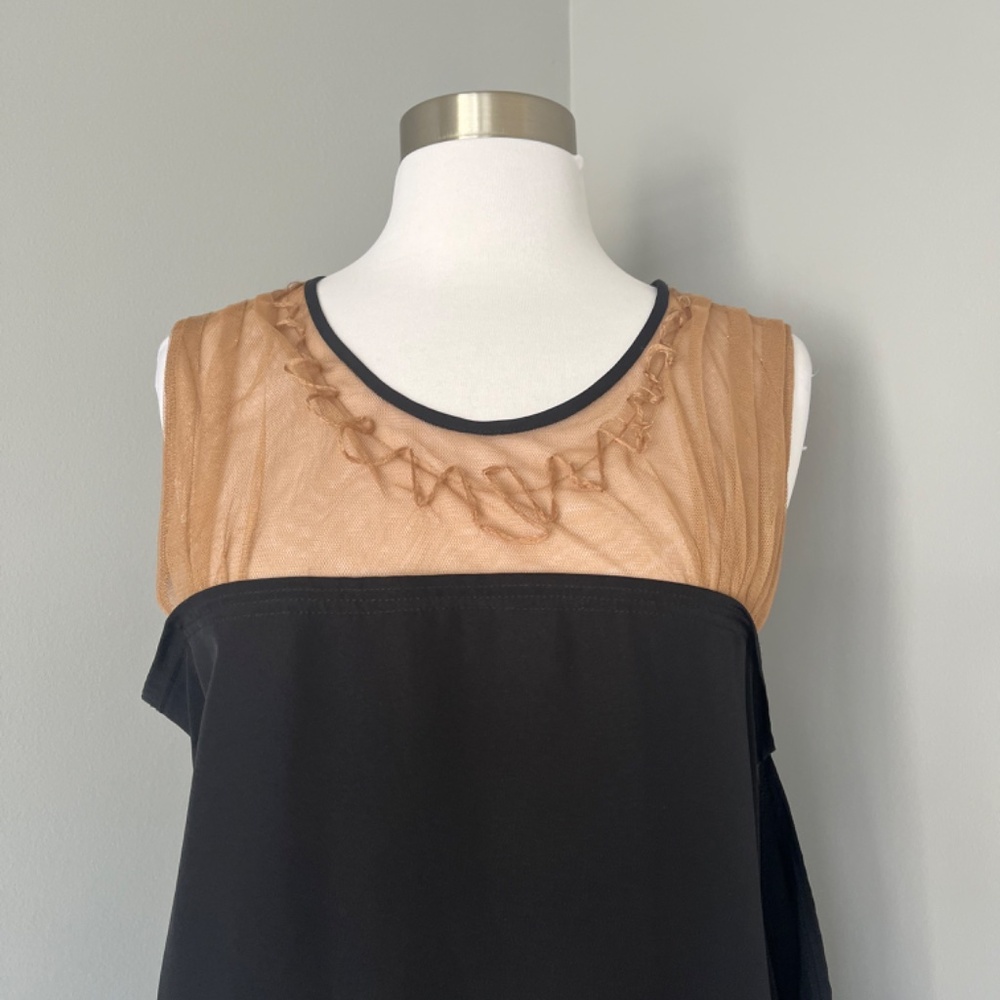 Liu Jo Black Lace detail Cocktail Boxy Flounce  Mini Flowy Dress Large - Picture 7 of 16